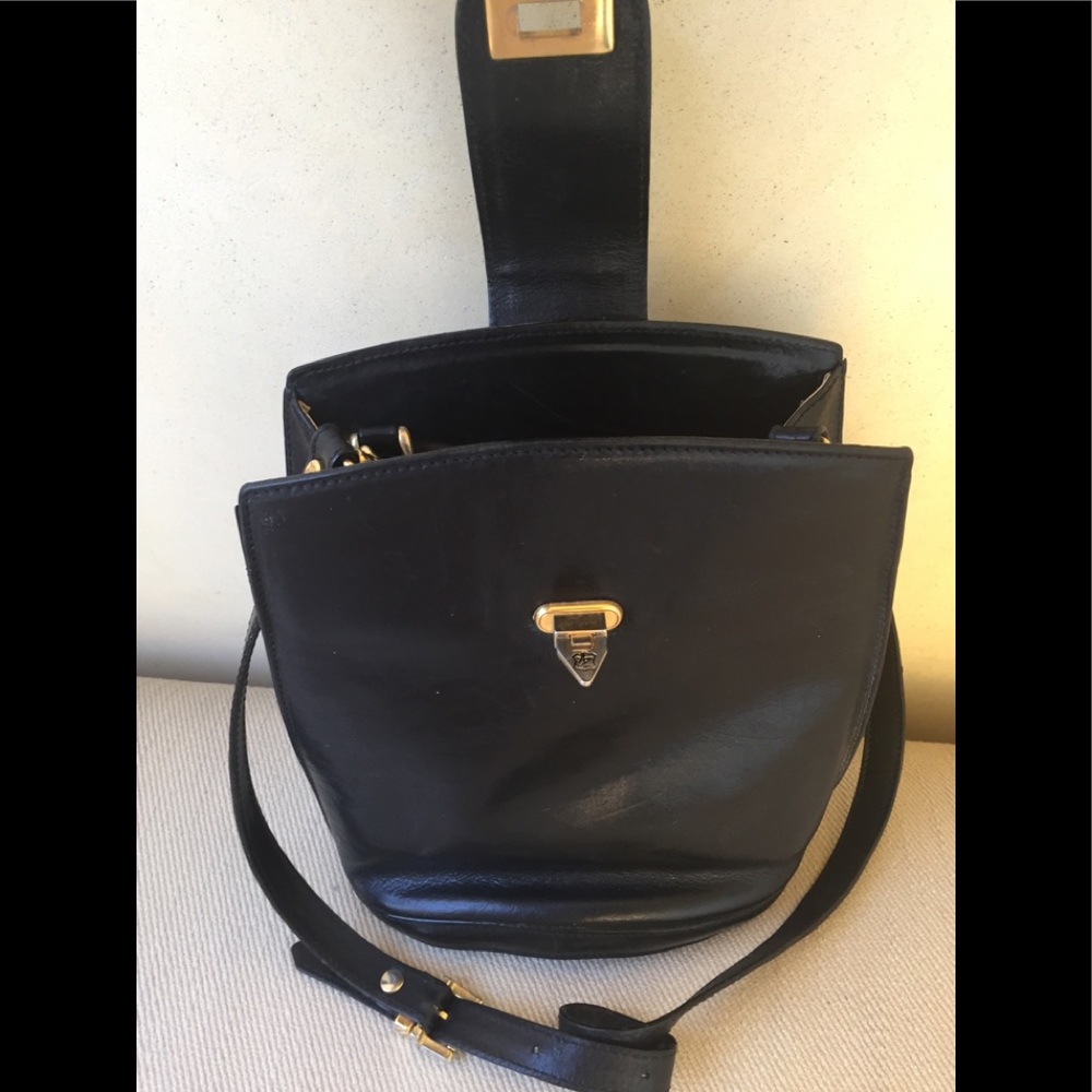 AZ ITALIAN hard leather purse bag backpack style - Picture 3 of 8